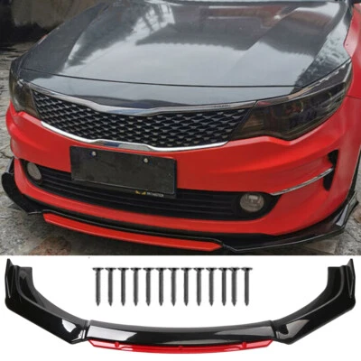 Front Bumper Lip Spoiler Splitter Air Dam Gloss for KIA Forte Rio Soul Universal - Image 1 of 4