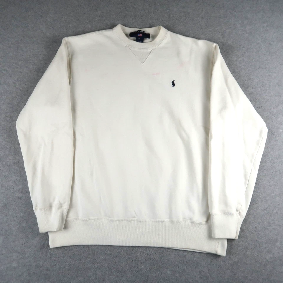 Sudadera De Colección Y2K Polo Deportiva Cuello Redondo Ralph Lauren Logo Bordado Para Hombre’s M Foto 1 de 4