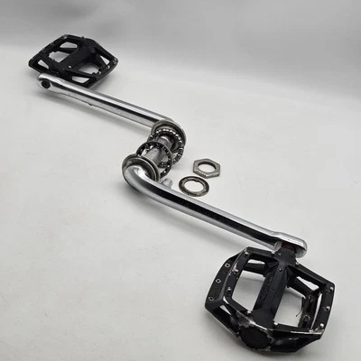 BMX Odyssey Excalibur Chromoly 180mm Crank With Wellgo Pedals Old/Mid School - Image 1 of 4