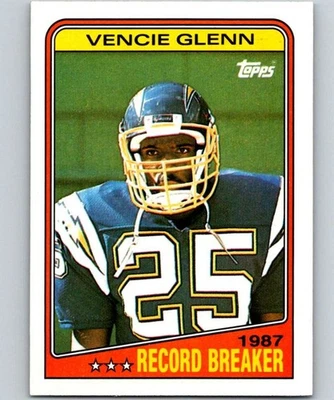 1988 Topps #2 Vencie Glenn San Diego Chargers - Image 1 of 2