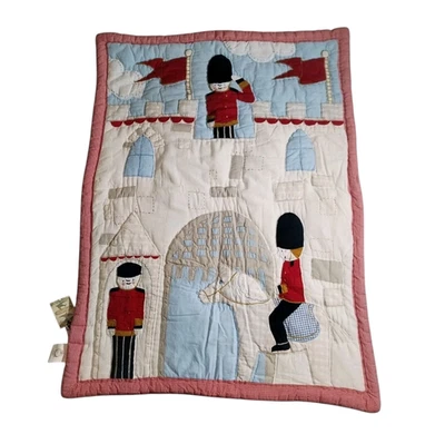 Powell Craft Cot Quilt Single Soldier Cotton Hand Stitched Bed England 76x102 cm - Image 1 of 4
