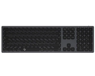KeySonic KSK-8023BTRF Tastatur (DE) [Full-Size Aluminium Tastatur, Bluetooth® & - Bild 1 von 4