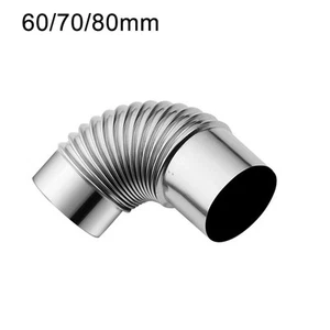 Edelstahl 90 Grad Winkel Schornstein Auskleidungsbogen 90° Mehrabgas Ofenrohr AU - Bild 1 von 30