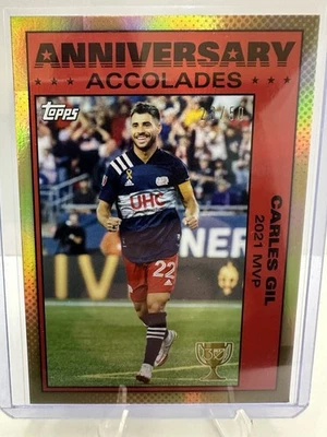 2025 Topps MLS 30th Anniversary Carles Gil Accolades Gold 23/50 - Image 1 of 4