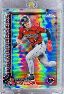 Corbin Carroll Refractor 2025 Topps Chrome Arizona Diamondbacks SP - Picture 1 of 2