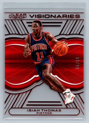ISIAH THOMAS - 2015-16 Clear Visionaries #15 ROJO #/99 - Detroit Pistons Foto 1 de 2