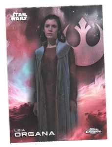 Tarjeta coleccionable 2025 Topps cromada Star Wars El Imperio Contraataca Leia Organa - Imagen 1 de 2