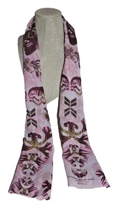 Ford Warriors in Pink Oblong Neck Scarf Multicolor Graphic Print Design 52x9 1/2 - Picture 1 of 22