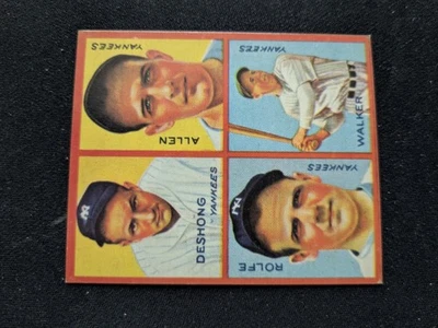 1935 Goudey 4-N-1 Baseball Card # 8E Deshong / Allen / Rolfe / Walker (NM) - Image 1 of 3
