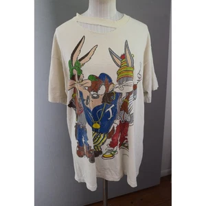 Vintage 1993 Warner Bros Looney Tunes T-Shirt XL Bugs Bunny Gangsta Rap - Bild 1 von 6