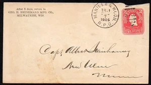 1905 Manilla (Iowa?) & Woon RPO to New Ulm Minnesota cover - Picture 1 of 2