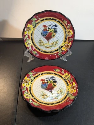 Juego de 2 placas descontinuadas de 11,25" International Gallo certificado Julie Usland  Foto 1 de 4