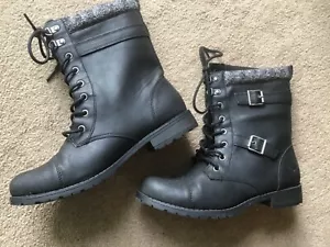 Rocket Dog black/grey ankle boots with buckle detail size 7 good condition - Picture 1 of 6