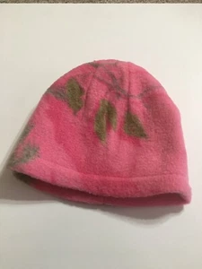 BRAND NEW WOMEN'S HOT SHOT REALTREE REVERSIBLE BEANIE STOCKING HAT GRY/PINK - Picture 1 of 4