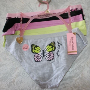 NWT JUICY COUTURE tag-free 5 pack bikini panties.Large.Cotton blend.Multicolor - Picture 1 of 2