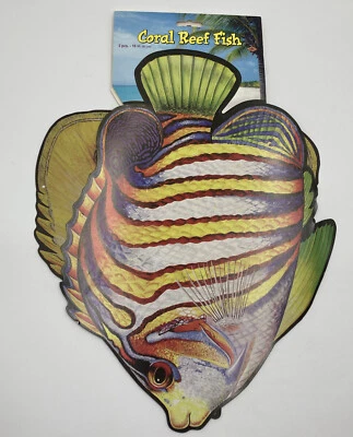 Peces de arrecife de coral recortes de 16 pulgadas 2 piezas Luau vida marina decoración de fiesta 1999 Foto 1 de 3