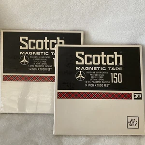 Scotch Magnetic Tape 150 1/4” X 1800’ Lot of 2 New, Sealed 6.35mmx540m 1ml Poly - Picture 1 of 6