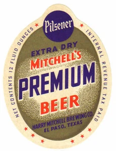 MAGLIETTA HARRY MITCHELL BREWING PREMIUM BEER EL PASO TX TAGLIE SMALL-XXXLARGE (F) - Foto 1 di 1