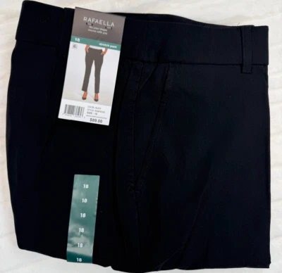 Pantalones de vestir Rafaella para mujer 18 negros elásticos cómodos al tobillo pantalón de carrera Foto 1 de 4