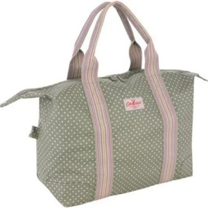 Cath Kidston London 100% Cotton PVC Coating Sage Polka Tote Bag - Picture 1 of 5