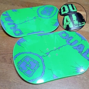 DUAL SNOWBOARDS snowboard separati verde blu nero logo sport invernali nuovo - Foto 1 di 6
