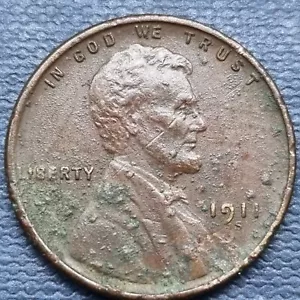 1911 S Wheat Cent Lincoln Penny 1c Better Grade XF Details #81803 - Picture 1 of 2