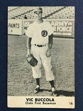 VIC BUCCOLA 1948 SMITH'S CLOTHING BASEBALL 48 OAKLAND OAKS NO 16  44027