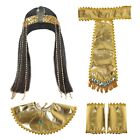 Unisex Wristbands Cosplay Cleopatra Retro Neck Collar Halloween Luxurious Wig