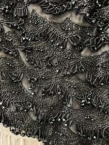Chaqueta JET BEADED negra vintage - Imagen 1 de 7