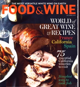 Food & Wine Magazine October 2013 California Wineries Beef Chili Simple Fish - Picture 1 of 3