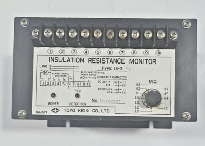 Tokyo Keiki Type IS-3 Insulation Resistance Monitor 110-115 VAC 50/60Hz ( Used ) - Image 1 of 4