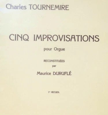 Charles Tournemire Cinq Five Improvisations For Organ Book 1 Songbook Durufle - Image 1 of 4