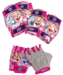Kit protezione bici bambina Paw Patrol, ginocchiere gomitiere e guanti ciclo BUN - Picture 1 of 7