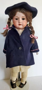 Antike Biskuitkopf Puppe Germany 18 Zoll unmarkiert Mystery Doll - Bild 1 von 10