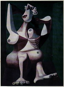 PABLO PICASSO 1950s VERY RARE ANTI NAZI LITHO PRINT with COA unique Picasso item - Picture 1 of 4