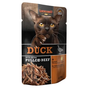 Leonardo Duck + extra pulled Beef 70 g, Katzenfutter, NEU - Bild 1 von 1