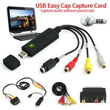 USB 2.0 VHS to DVD HDD Video Capture Card Audio Grabber Device + Scart RCA Cable