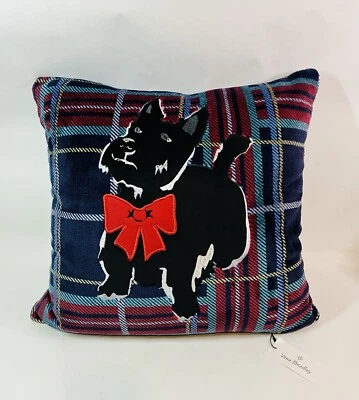 Vera Bradley Tartan Plaid Scottie Dog Plush Pillow 20” NWT - Image 1 of 4