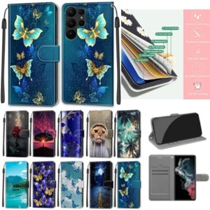 Magnetic Leather Flip Stand Card Wallet Case For Samsung Galaxy S25 S24 S23+ S22 - Picture 1 of 30