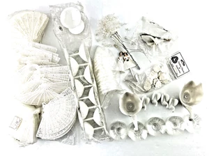 Vintage Wedding Party Supply Decor Lot Mini Fan Swan Floral Champagne Cup Plate - Picture 1 of 11