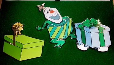 DISNEY WDI 2017 MIEMBRO DEL ELENCO DE NAVIDAD OLAF FROZEN LE 200 JUEGO DE CAJA DE VACACIONES DE 2 PINES Foto 1 de 4