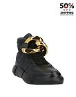 RRP€371 ELENA IACHI Leather Sneakers US7 UK4 EU37 Extralight Sole Chunky Chain