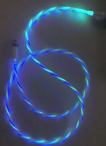 MAGNETIC CANDY FLOW LIGHT LED USB charger cable FOR Apple iPhone X 8 7 6 plus 5s - Picture 1 of 24