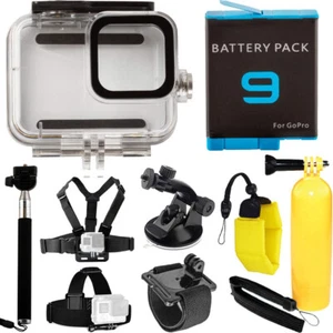 Ultimate Accessory Bundle for GoPro HERO 9 HERO 10 HERO 11 + EXT BATT + Housing - Picture 1 of 8