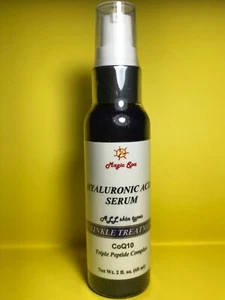 2oz Hyaluronic Acid Serum CoQ10 Anti-Aging Wrinkle Filler Matrixyl 3000 Peptide - Picture 1 of 2