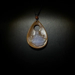 Chinese Antique Ming Dynasty Carved Buddha Agate Pendants - Picture 1 of 8