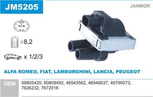 IGNITION COIL JANMOR JM5205 FOR ALFA ROMEO,FIAT,LAMBORGHINI,LANCIA,PEUGEOT