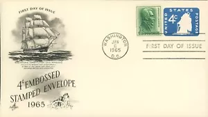 TurtlesTradingPost - Busta in rilievo USS Constitution #U549 1965 - FDC Artcraft - Foto 1 di 1