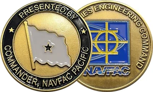 Navfac Pacific Münze ~ präsentiert vom Kommandeur von Navfac Pacific ~ 1,75 Zoll - Bild 1 von 3