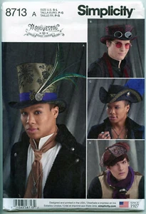 SOMBREROS ArkiVestry - Stevepunk - Inusuales para hombre - 3 tallas - Patrón de simplicidad NUEVO - Imagen 1 de 2